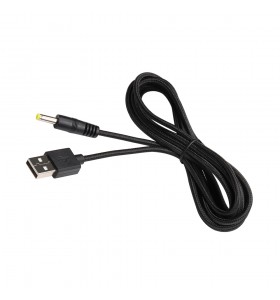 usb to dc4.0*1.7mm male  braid cable  24AWG OD3.2mm